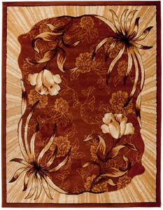 Chemex Moderní koberec Atlas - květiny 1 - hnědý Rozměr koberce: 80x150 cm