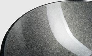 SAPHO SKIN skleněné retro umyvadlo na desku Ø 42 cm, šedá metalická 2501-16