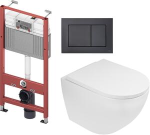 Sada podomítkový WC modul Tece Base 9400407, záchodová mísa Oltens Hamnes 42513000, 9240407, 45109000