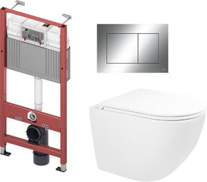Sada záchodová mísa Oltens Hamnes 42021000, podomítkový WC modul Tece Base 9400407, 45100000, 9.240.401