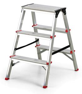 Hliníkové oboustranné schůdky VENBOS, 2x3 stupně, 650 mm