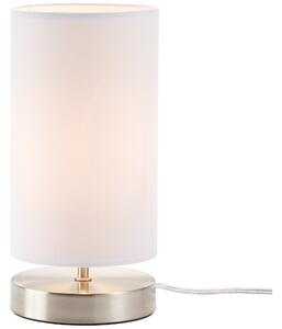 Brilliant 13247/05 CLARIE - Stolní lampička s textilním stínidlem v bílé barvě (Textilní stolní lampička v bílé barvě)