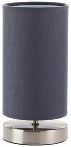 Brilliant 13247/22 CLARIE - Stolní lampička s textilním stínidlem v šedé barvě (Textilní stolní lampička v šedé barvě)