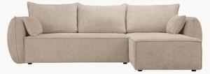 Čtyřmístná rohová rozkládací pohovka s úložným prostorem Eris Beige & Black