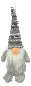 Vánoční figurka látkového skřítka s visícíma nohama 18 cm