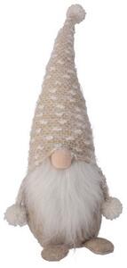 Vánoční figurka látkového skřítka béžová 33 cm