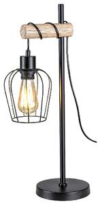 Rabalux Stolní lampa FABIANO 1x40W | E27 - černá, světlé dřevo