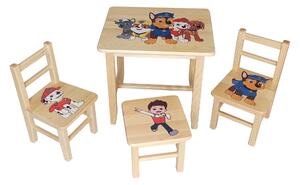 Dětský Stůl s židlemi Patrola (výběr ze dvou vzorů)
