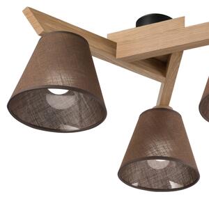 Brilagi - LED Přisazený lustr ANTHONY 3xE14/40W/230V dub/hnědá