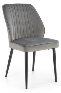 Jídelní židle HANKO –⁠ kov/látka, šedá