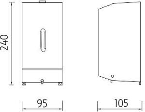 Nimco HPM 27031-MS-10 – nástěnný dávkovač mýdla a gelu, 800 ml