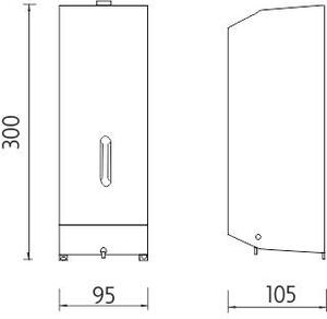 Nimco HPM 27031-M-10 – nástěnný dávkovač mýdla a gelu, 1 250 ml