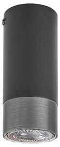RABALUX Stropní moderní osvětlení ZIRCON, 1xGU10, 5W, 12cm, černé, stříbrné 005074