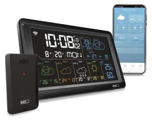 Meteostanice s LCD displejem GoSmart 230V/3xAAA Wi-Fi Tuya černá