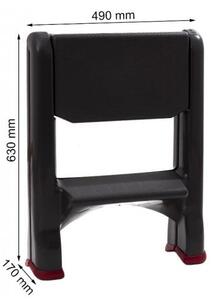 Černé schůdky Curver, výška 63 cm