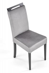Jídelní židle CLARION 2 – masiv, látka, více barev černá / šedá