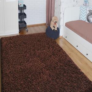 Tmavě hnědý koberec SHAGGY Šířka: 40 cm | Délka: 60 cm