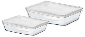Pyrex Sada skleněných dóz 2 ks, 1,5 l + 2,6 l