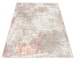 Makro Abra Moderní kusový koberec PORTLAND G512C bílý červený Rozměr: 80x150 cm