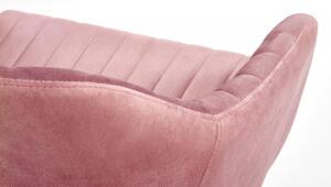Kancelářská otočná židle FRESCO — látka, růžová