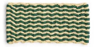 HAY - Coco Stripe Wave Rohož na Dveře Dark Zelená/Bílá