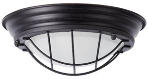 Brilliant 94491/06 TYPHOON - Stropní industriální svítidlo v černé barvě Ø 29cm, 1xE27 (Stropní nebo nástěnné černé svítidlo v retro stylu)