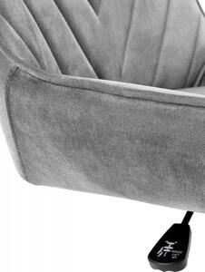 Dětská židle na kolečkách RICO – samet, šedá