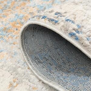 Makro Abra Moderní kusový koberec PORTLAND G512B bílý modrý Rozměr: 80x150 cm