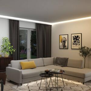 Paulmann LED pásek – prodloužení MaxLED 1000, 2,5 m, IP44, stmívatelný, Chrom / stříbro, Obývací pokoj / jídelna, Plast