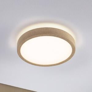 Paulmann LED panel Cosara, Ø 30 cm, béžový, IP44, 3000 K, Krémová / jantar, Obývací pokoj / jídelna, Textil / tkanina / hedvábí, Skandinávský