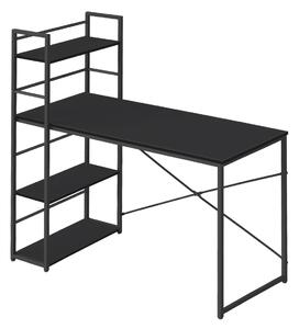 Psací stůl MAX 4.0 SONOMA s regálem 120x44 cm, černý