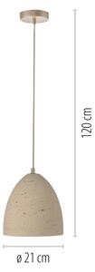 Schöner Wohnen 12540-42 - Lustr na lanku TRAVENTA 1xE27/40W/230V pr. 21 cm beton