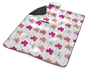 Sablio Plážová deka Růžové kvítí: 200x140 cm