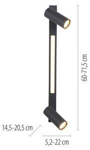 Schöner Wohnen 11793-18 - LED Bodové svítidlo DANTE 2xGU10/10W+LED/7,2W černá