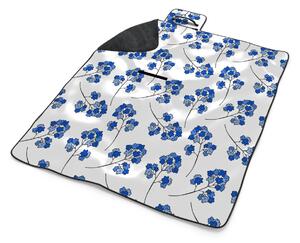 Sablio Plážová deka Modré kvítí : 200x140 cm