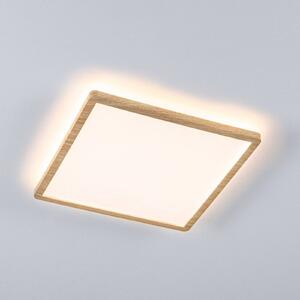 Paulmann LED panel Atria Shine 29 cm, dřevěný, IP44, 3000 K, zapnuto/vypnuto, Světlé dřevo, Pracovna / kancelář, Plast, Moderní