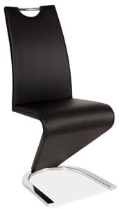 Židle H090 chrom/černá eko kůže