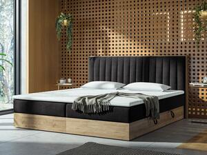 Kontinentální postel Bibiarko, Rozměr postele: 160x200, Potah: zlatý řemeslný dub / Soro 100 Mirjan24 5903211146633