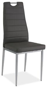 Židle H260 chrom/šedá eko kůže
