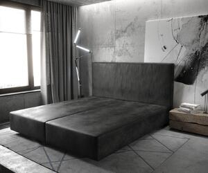 DELIFE Boxspring postel Dream-Well 180x200 cm mikrovlákno antracitová vintage
