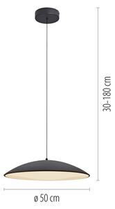Schöner Wohnen 14607-18-LED Stm. lustr na lanku LENTE LED/23W/230V pr.50cm černá
