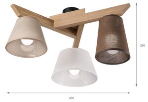 Brilagi - LED Přisazený lustr ANTHONY 3xE14/40W/230V dub