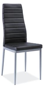 Židle H261 BIS hliník/černá eko kůže