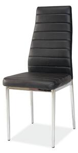 Židle H261 chrom/černá eko kůže