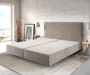 DELIFE Boxspring postel Dream-Well 180x200 cm mikrovlákno béžová