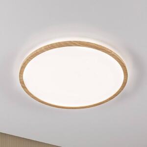 Paulmann LED panel Atria Shine, Ø 42 cm, dřevěný, IP44, 4000 K, zapnuto/vypnuto, Světlé dřevo, Pracovna / kancelář, Plast, Moderní