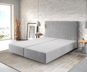 DELIFE Boxspring postel Dream-Well 160x200 cm mikrovlákno šedá