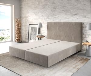 DELIFE Boxspring postel Dream-Well 160x200 cm mikrovlákno béžová