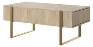 Konferenční stolek Verica 120 cm - dub piškotový / zlaté nožky