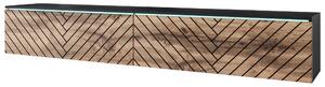 NÍZKÁ KOMODA, černá, dub wotan, 180/30/33 cm P & B, Online Only